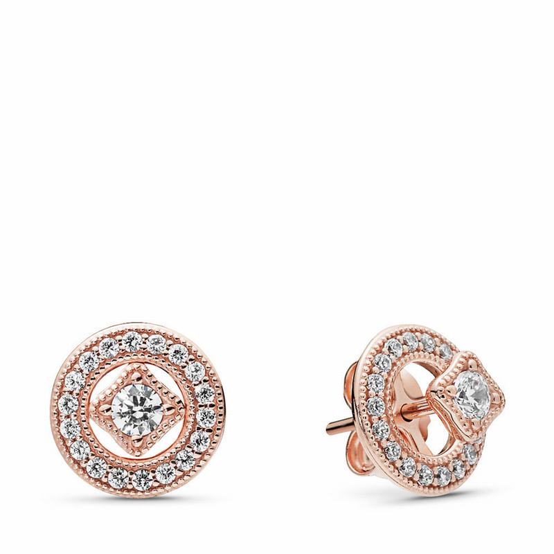 Pandora Rose™ Vintage Allure Stud Earrings NZ Sale (794516-GHM)